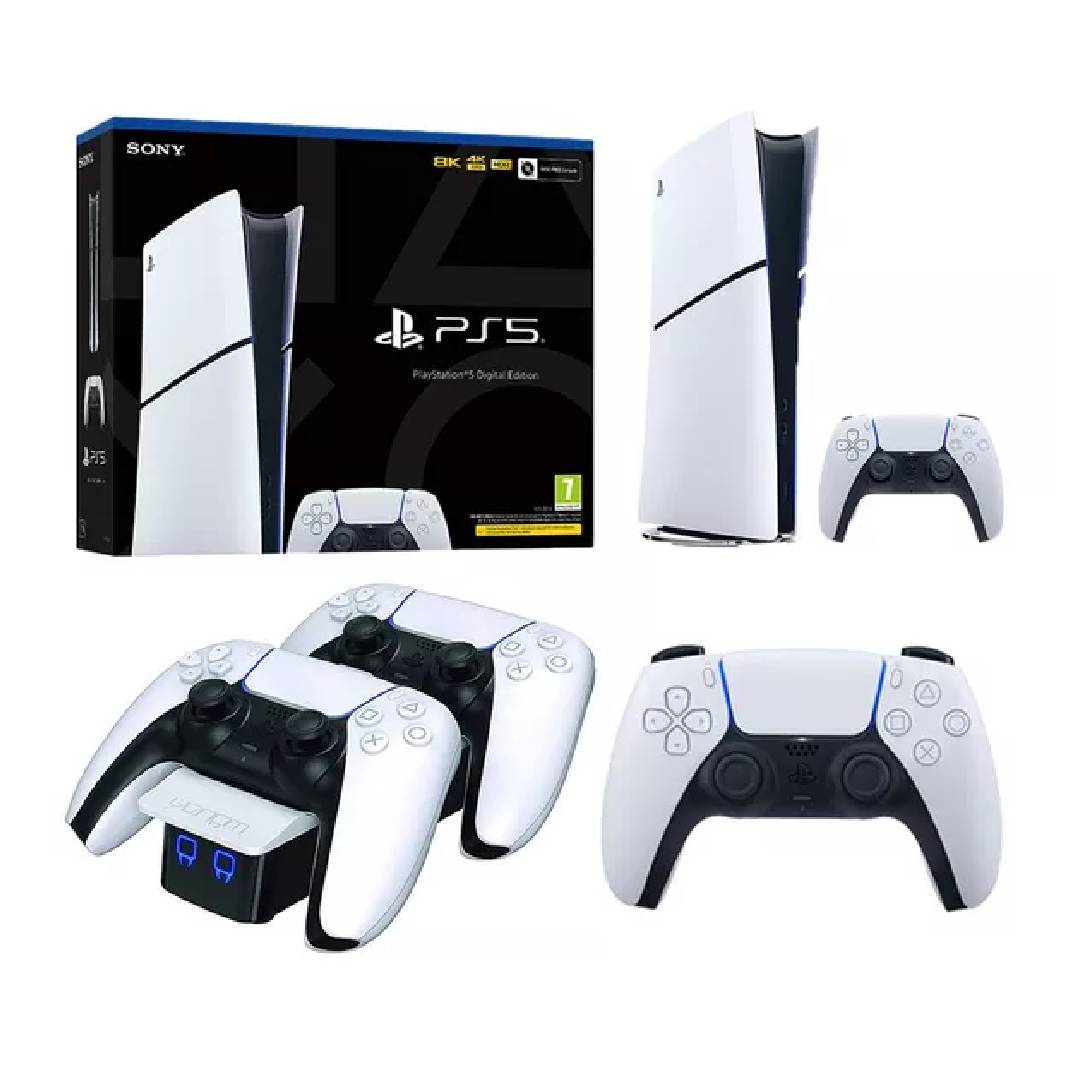 SONY PlayStation 5 (Model Group - Slim), PS5 DualSense Wireless Controller & PlayStation 5 Twin Docking Station Bundle