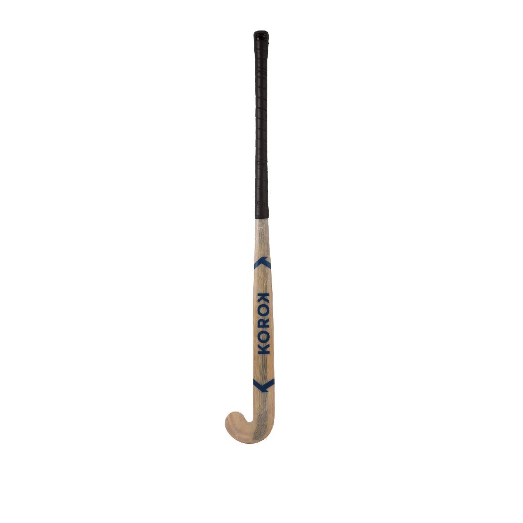 Adult Beginner Mid-Bow Wood/Fibreglass Indoor Hockey Stick FH100 - Wood