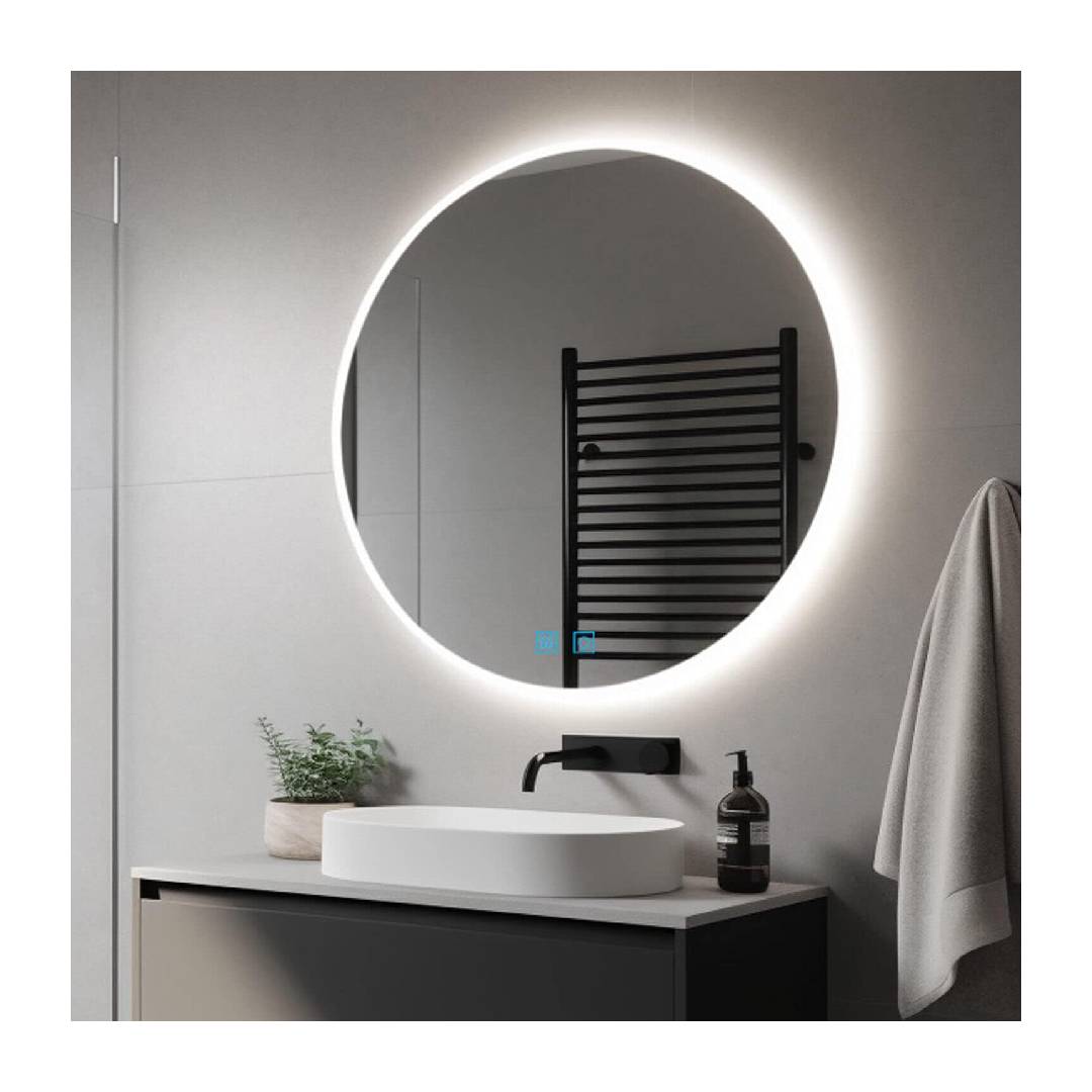 Finmrys Round LED Bathroom Mirror