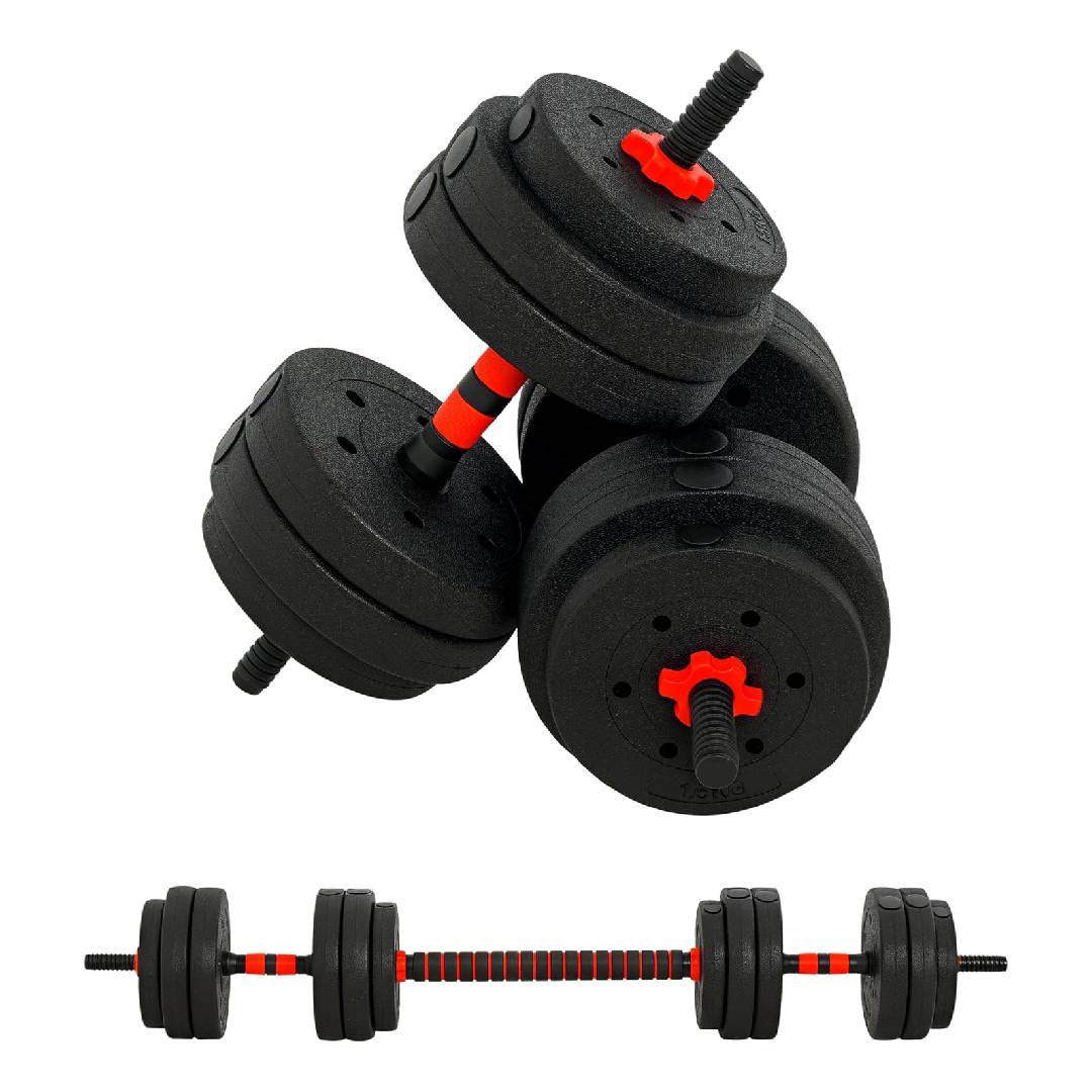HOMCOM 25kg 2 IN 1 Adjustable Dumbbells Weight Set