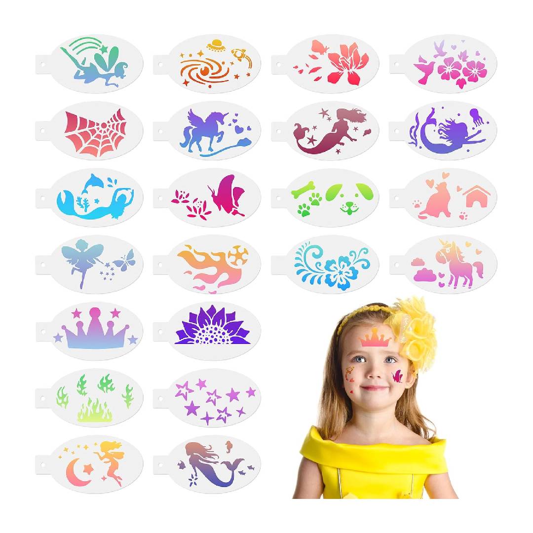 URAQT 22 Pcs Temporary Tattoo Stencils