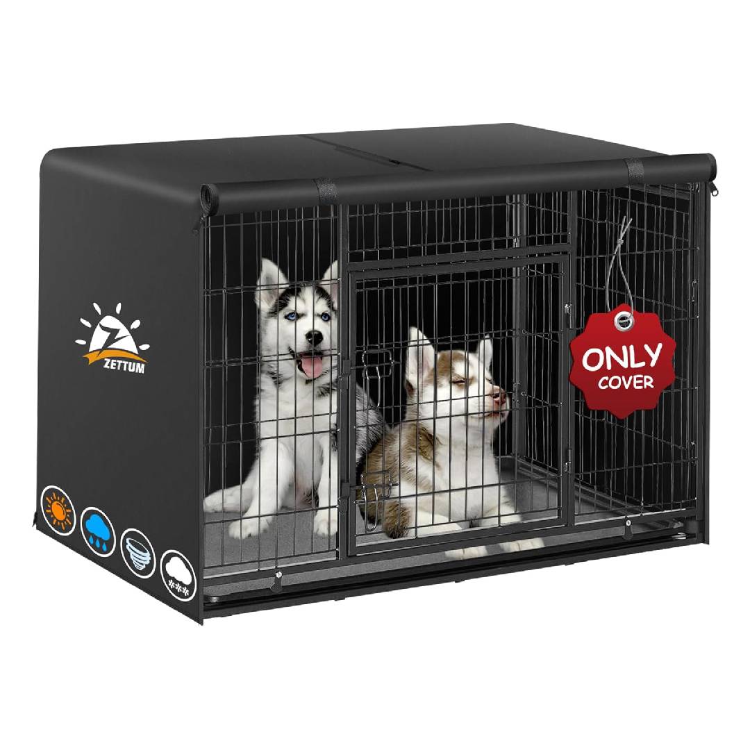 Zettum 30 Inch Dog Crate Cover Heavy Duty Waterproof Dog Cage Cover