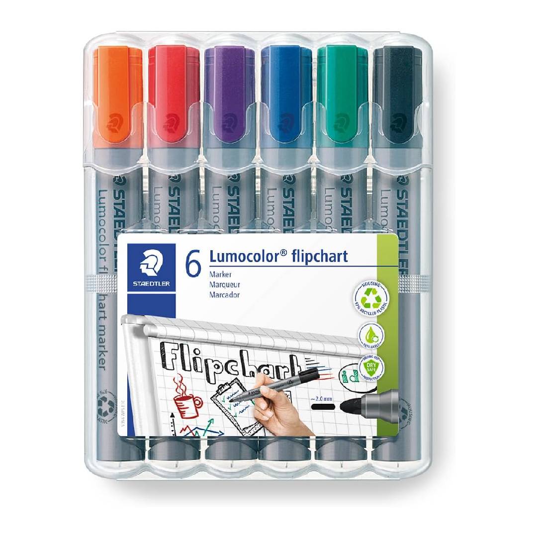 STAEDTLER 356 WP6 Lumocolor Flipchart Markers