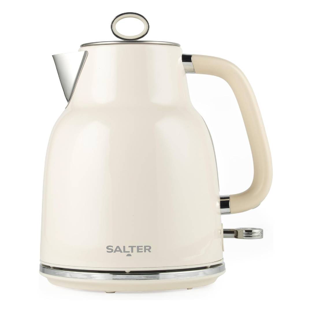 Salter EK5737CRM Retro 1.7 L Kettle – 3KW Rapid Boil, 360° Base, Removable Limescale Filter