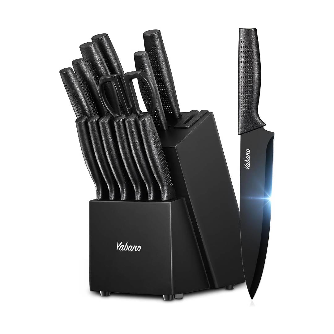 Knife Set, Yabano 14 Pieces Knife Block