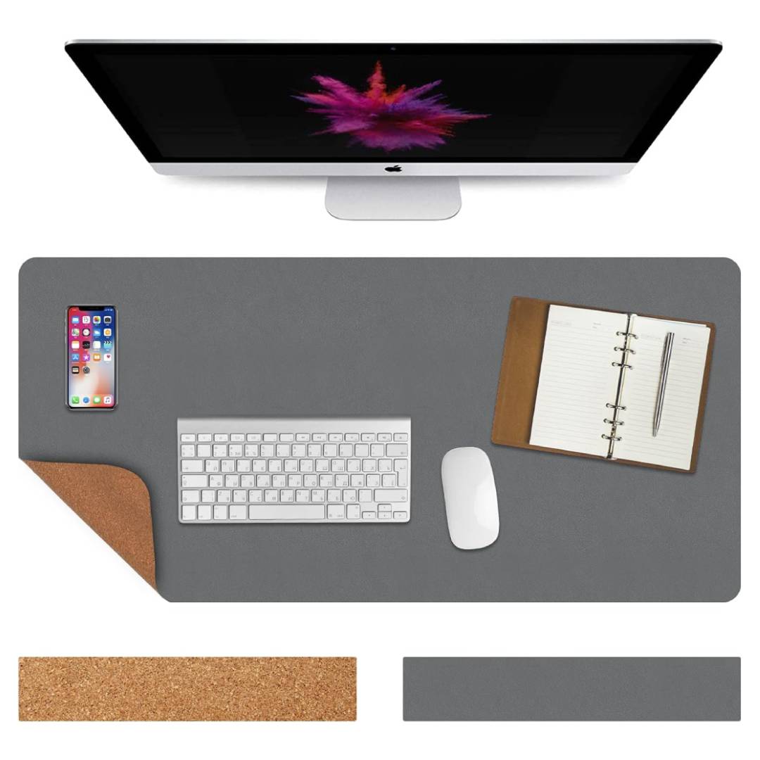 Cork leather desk mat