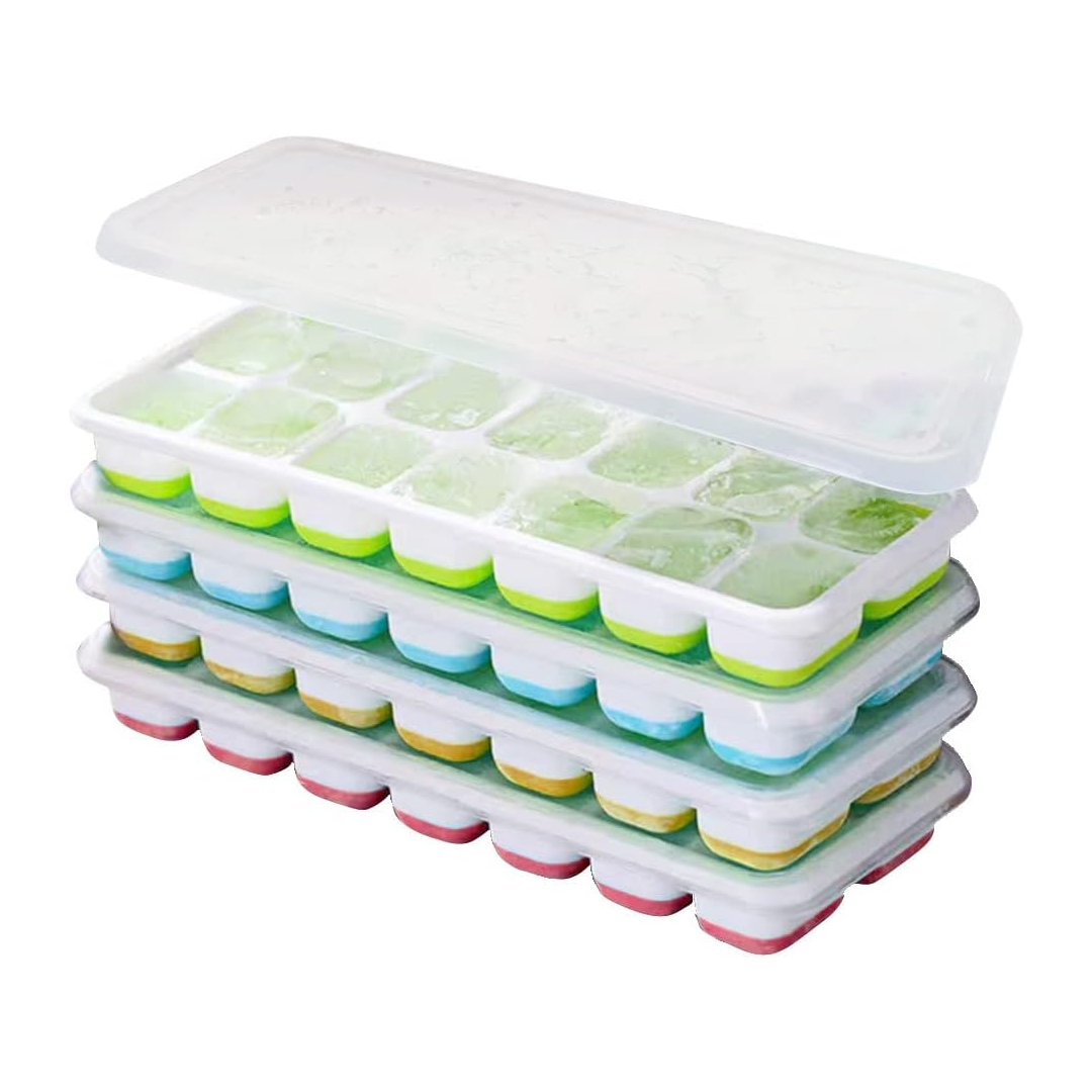 silicone ice cube tray with lid