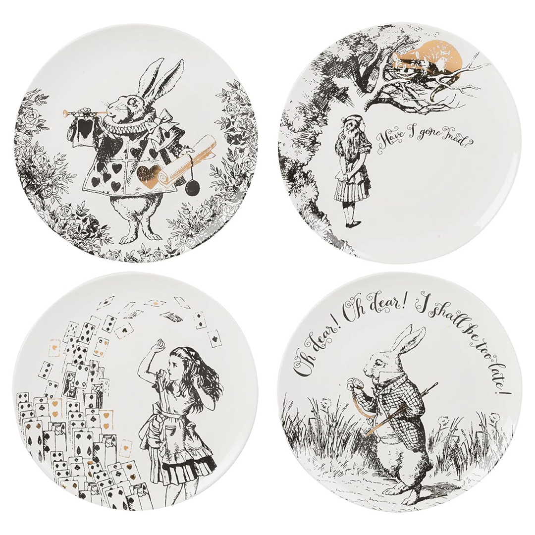 Alice in Wonderland side plates set