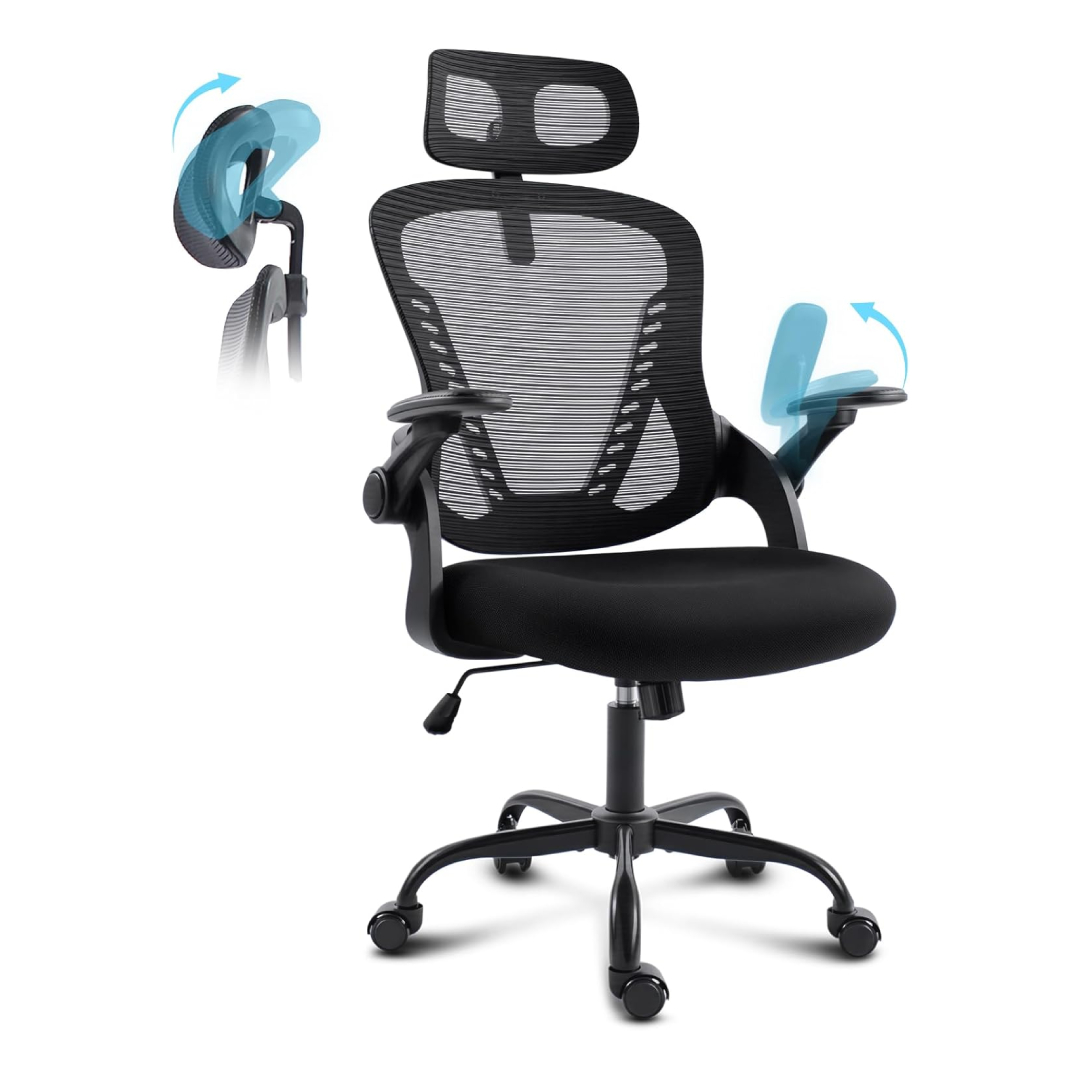 ergonomic office chair with adjustable armrests