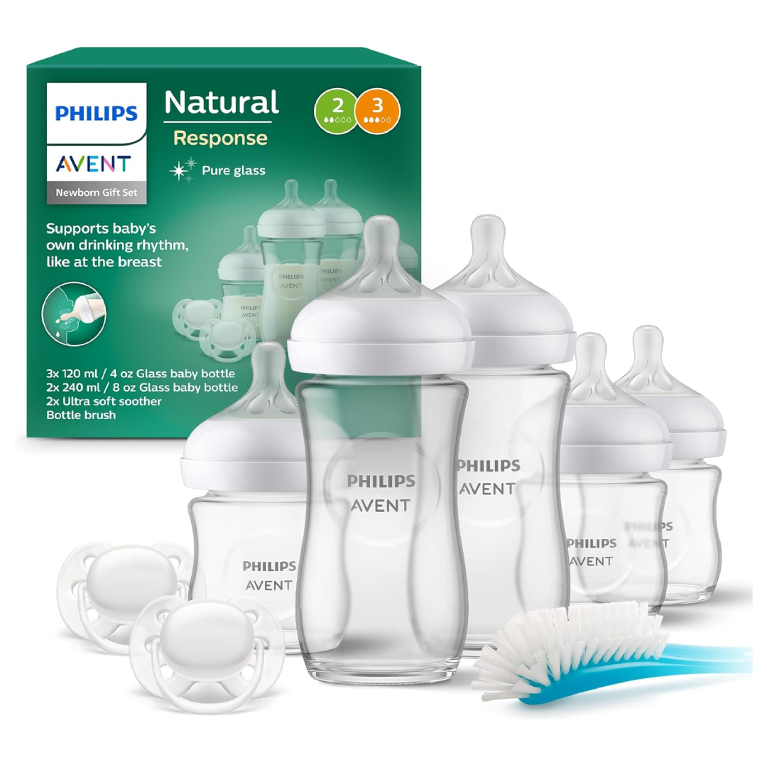 Philips Avent Natural Response newborn glass bottle set