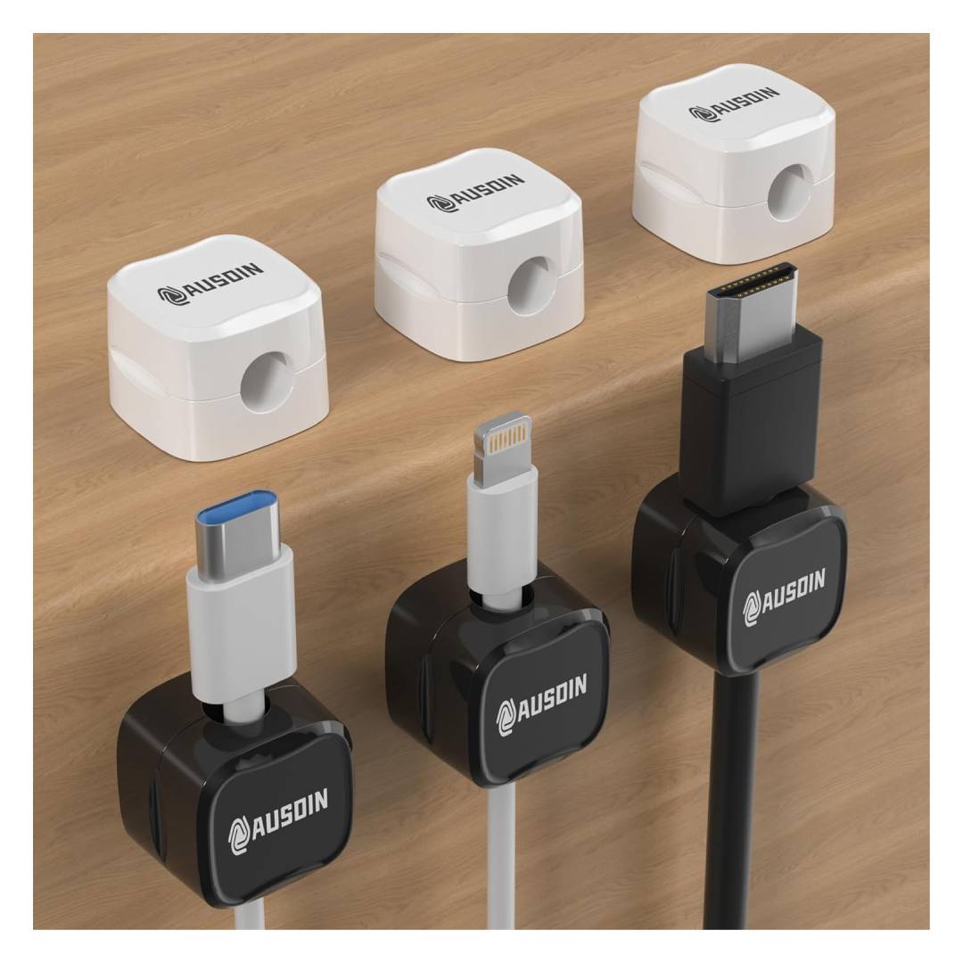 magnetic cable clips for the desk