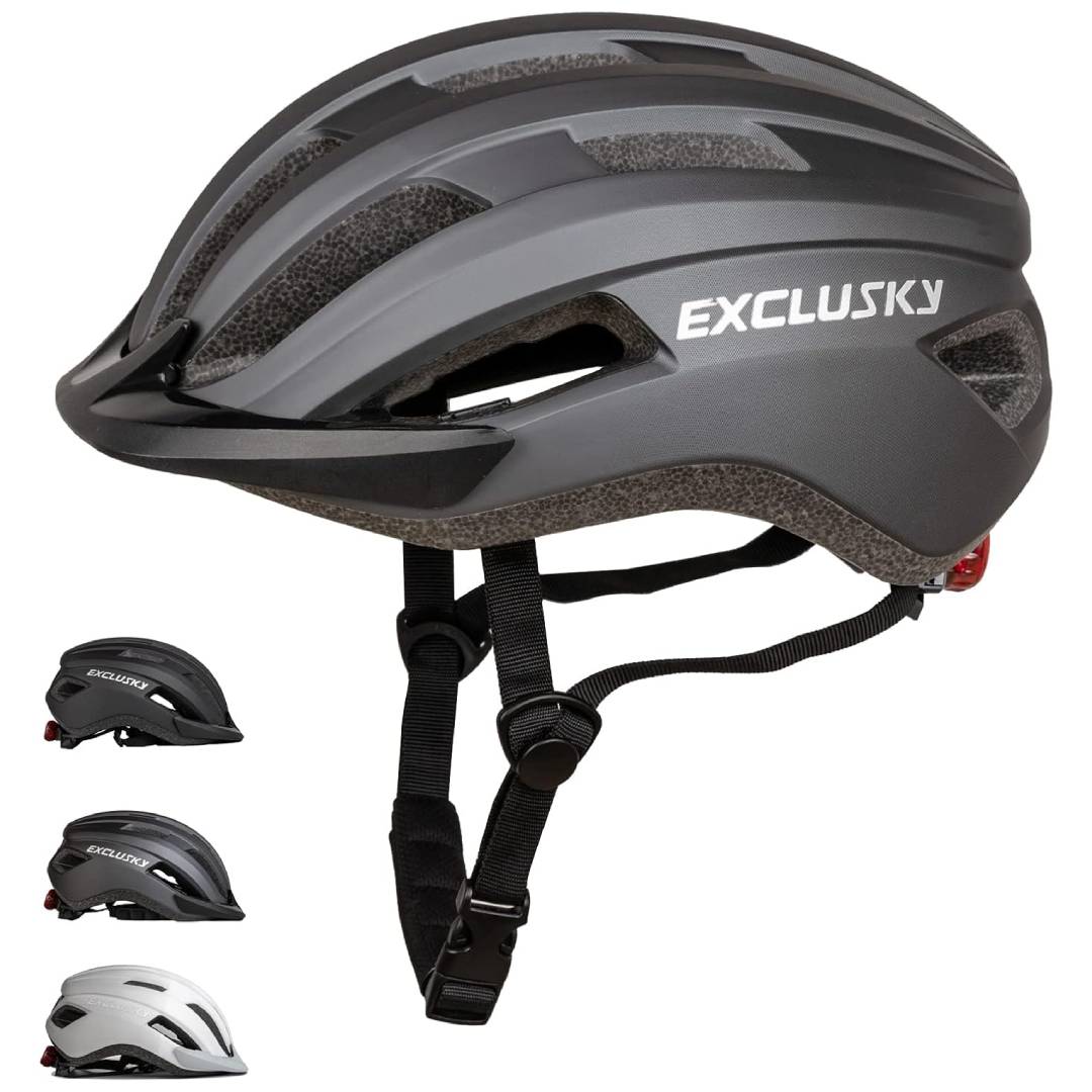 bike helmet with led light and ventilation