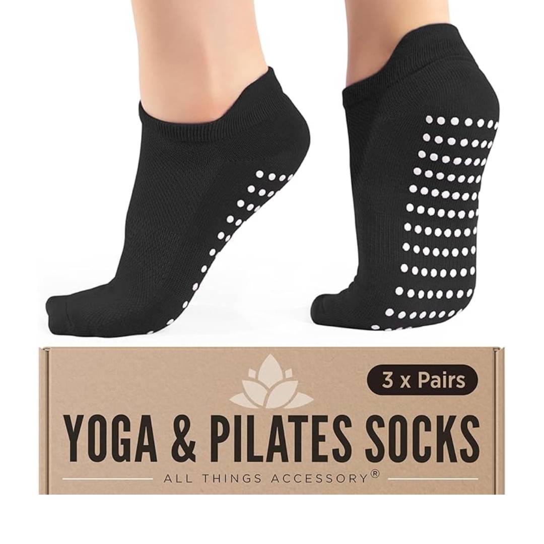 non slip yoga pilates socks full toe