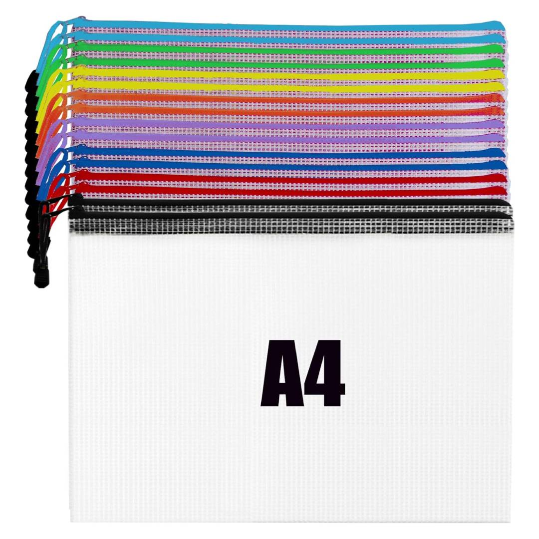waterproof A4 zip wallets set