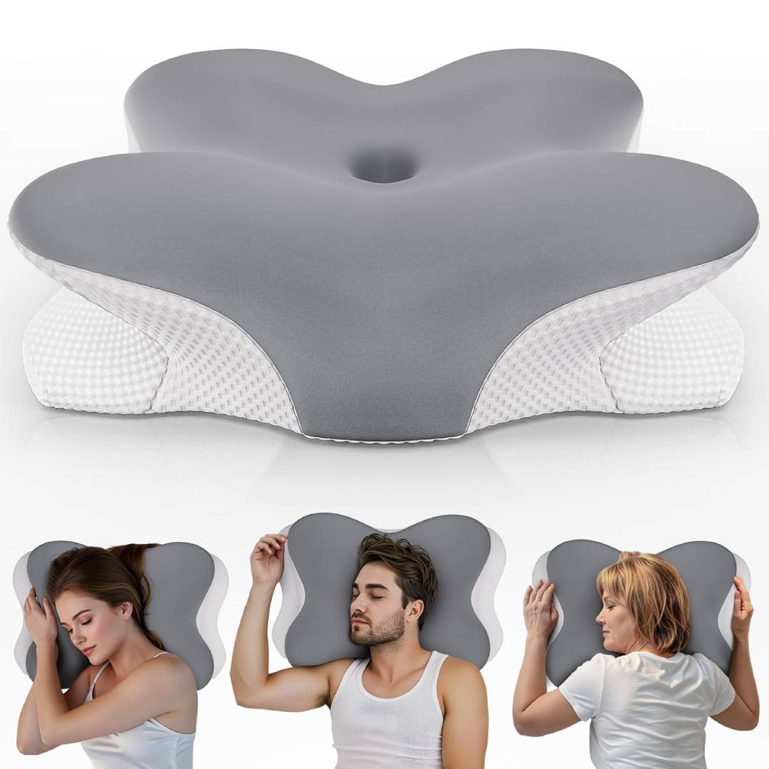 PinkFroggie memory foam neck pillow