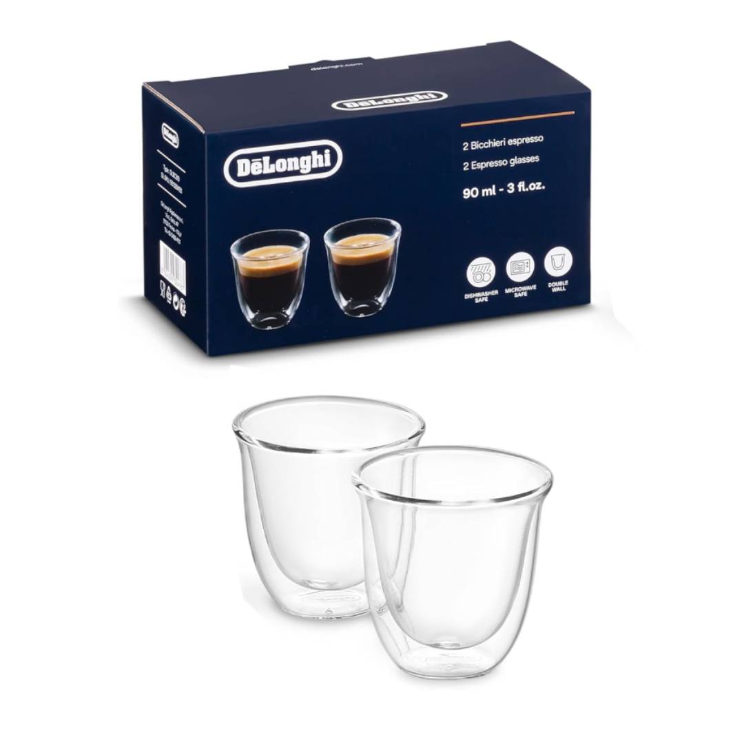 De'Longhi double-walled espresso glasses