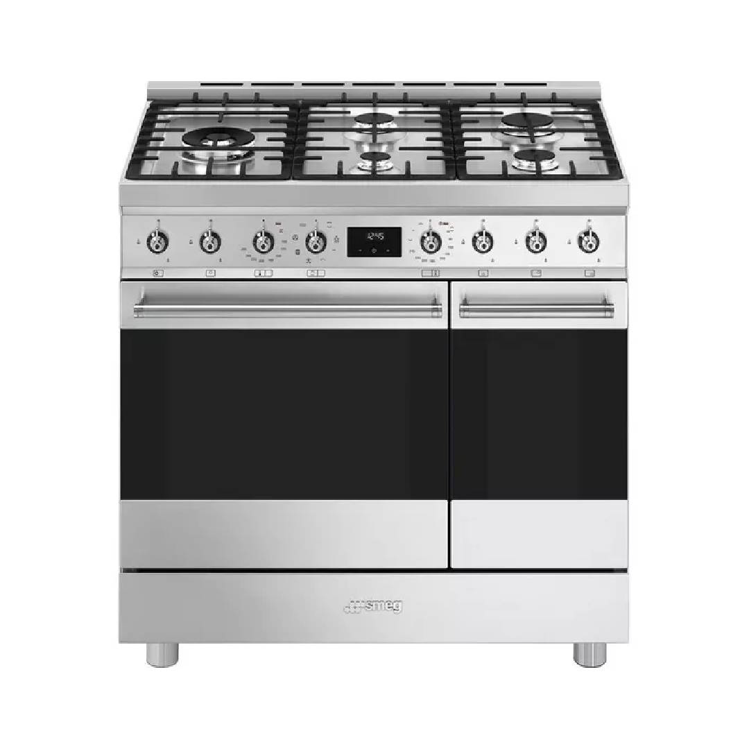 SMEG C92GMX2 90 Dual Fuel Range Cooker