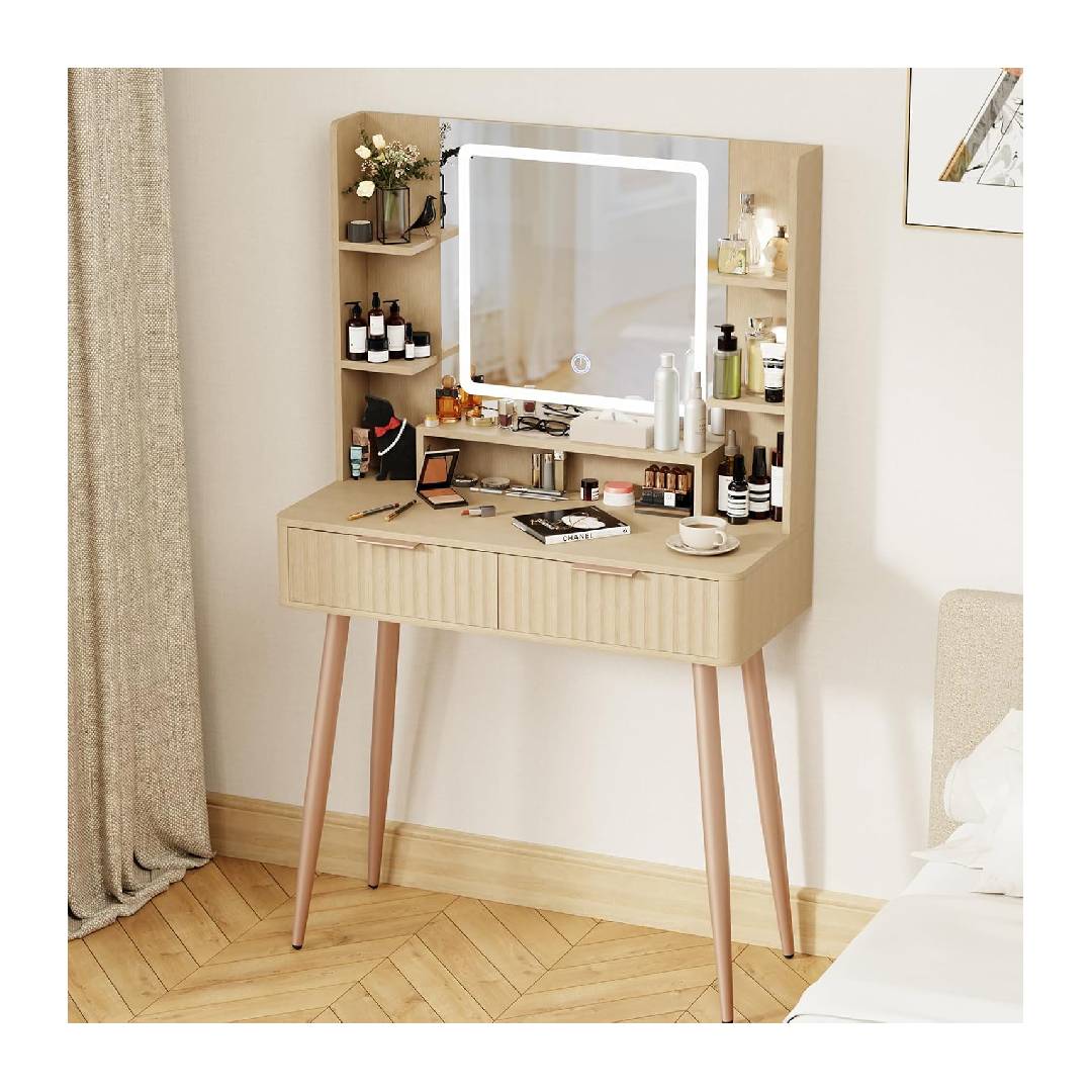 KALIFE Dressing Table with Mirror and Lights