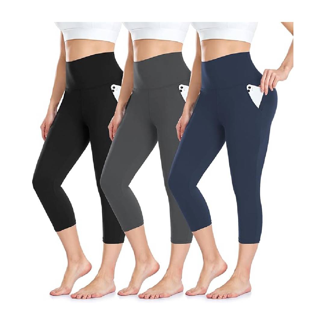BLONGW Fleece Lined Leggings Women Ladies High Waist Thermal Leggings with Pockets Winter Warm Fur Lined Leggings Tights