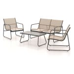 Grand patio Conversation Sets 4 Pieces, Garden Table and Chairs
