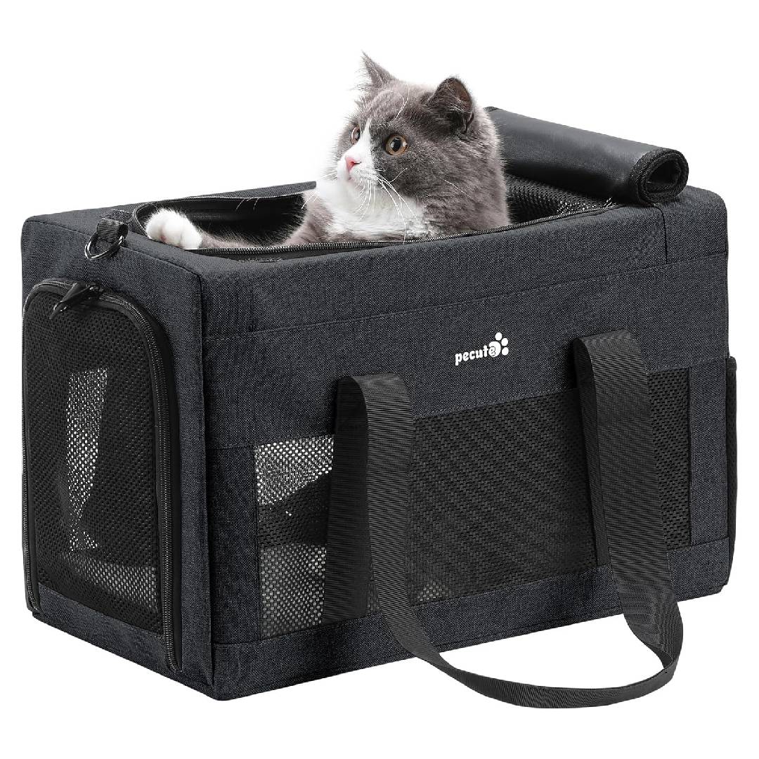 pecute® Cat Carrier Airline Approved, Extra Stable Cat Carrier Handbag