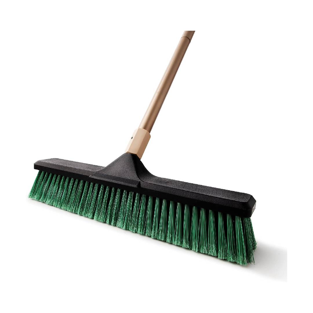 Eyliden Push Broom, Heavy Duty Garden Broom for Floor Cleaning