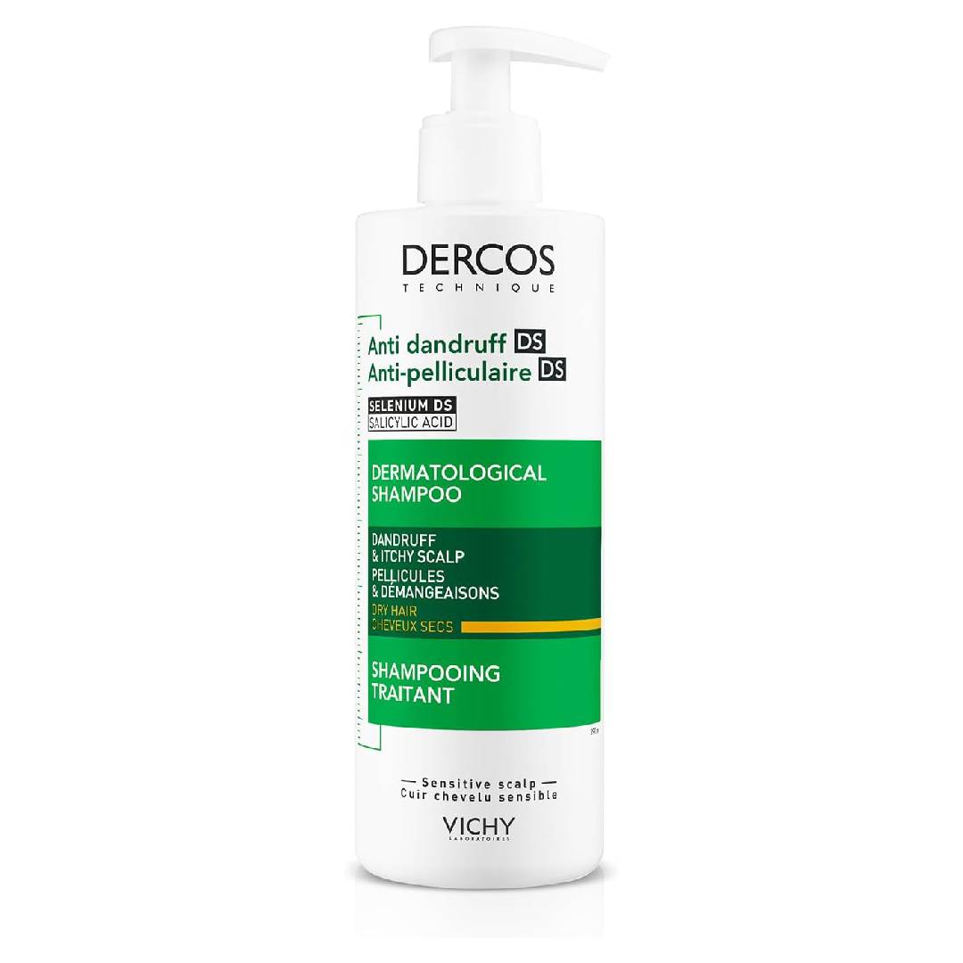 Vichy Dercos Anti-Dandruff and Anti-Itch Shampoo for Dry Hair and Scalp 390ml