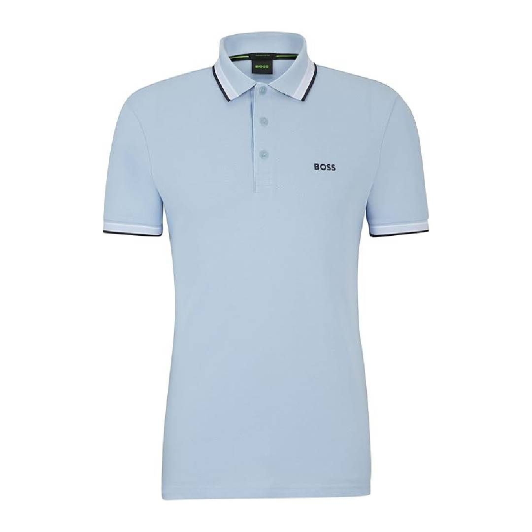 BOSS Herren Paddy Polo, Light/Pastel Blue450, L EU
