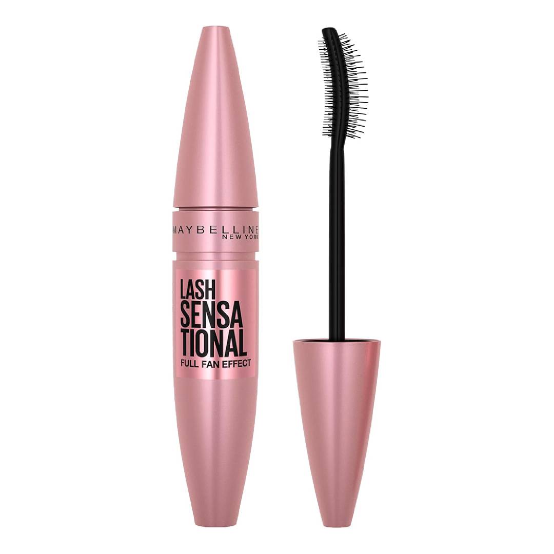 Maybelline New York Sensational Volumizing Eyelash Mascara Fan Effect on Eyelashes