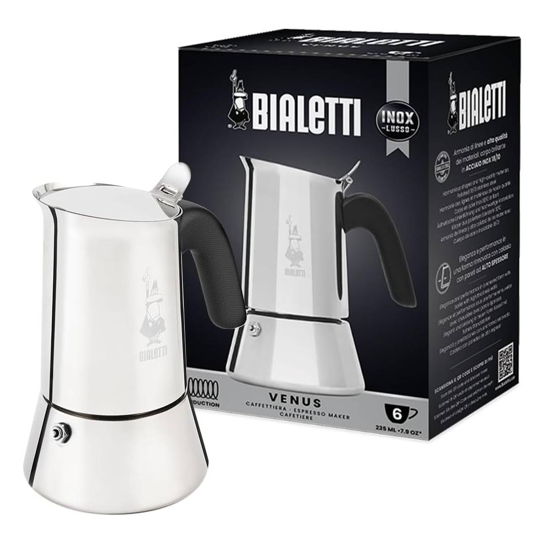 Bialetti - New Venus Induction, stainless steel hob espresso coffee maker