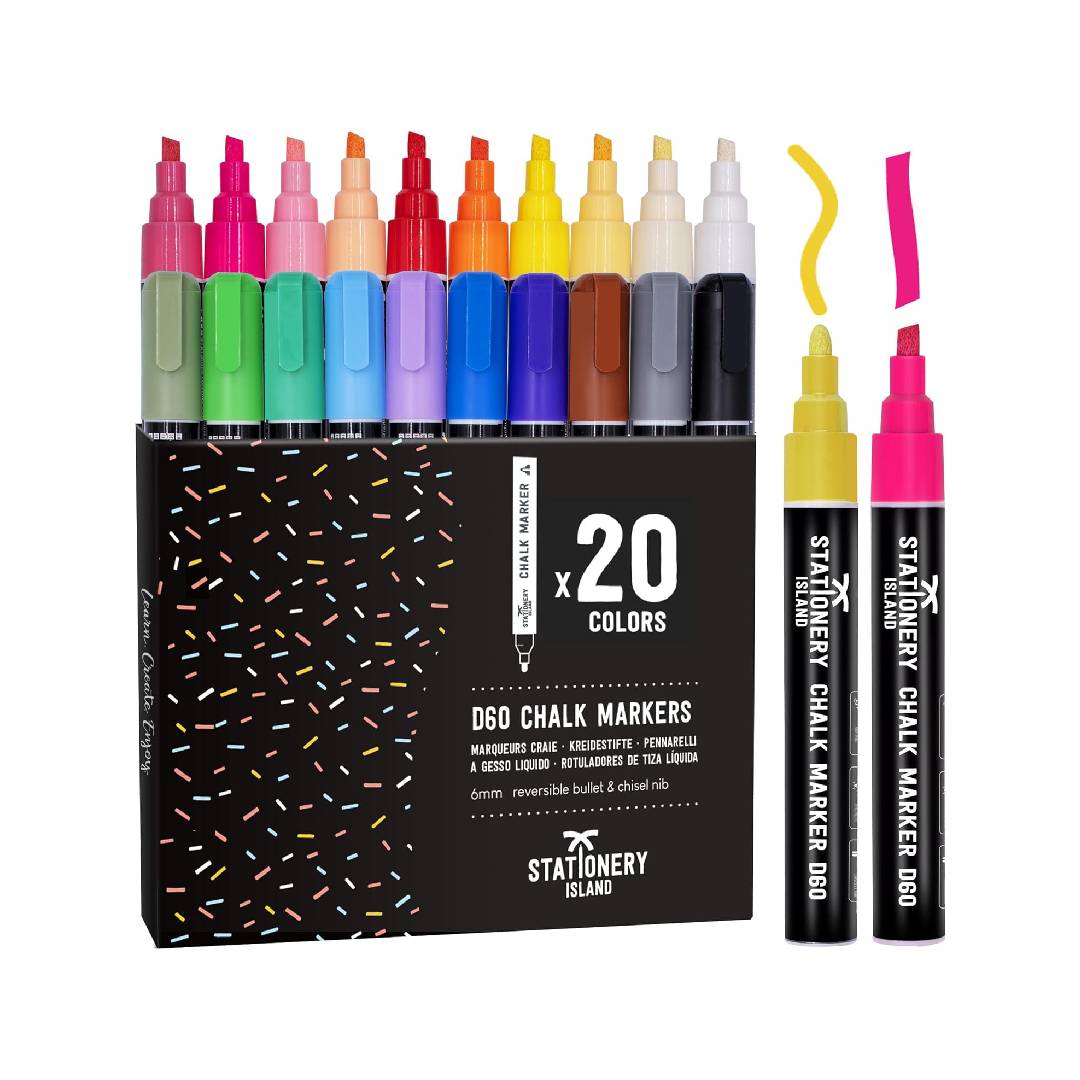 STATIONERY ISLAND Chalk Pens for Blackboards