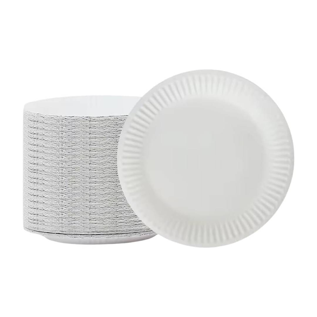 1ABOVE 100 Pack of 7-inch Disposable Paper Plates