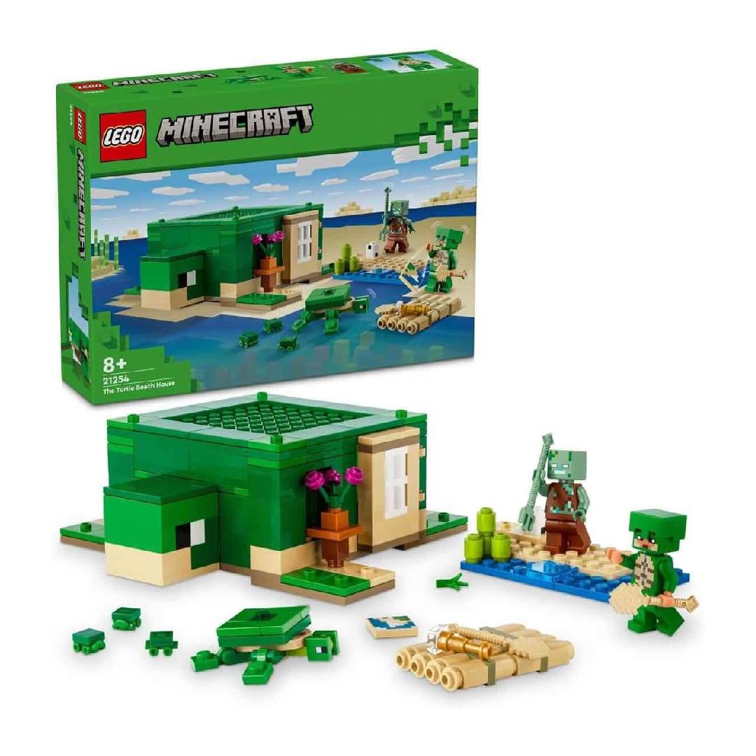 LEGO Minecraft The Turtle Beach House Toy with Animal Figures & Mobs