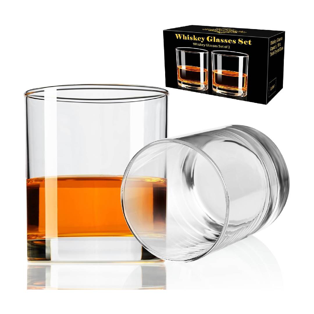 PARACITY Whisky Glass, 10 OZ Old Fashioned Whiskey Glass 300 ml