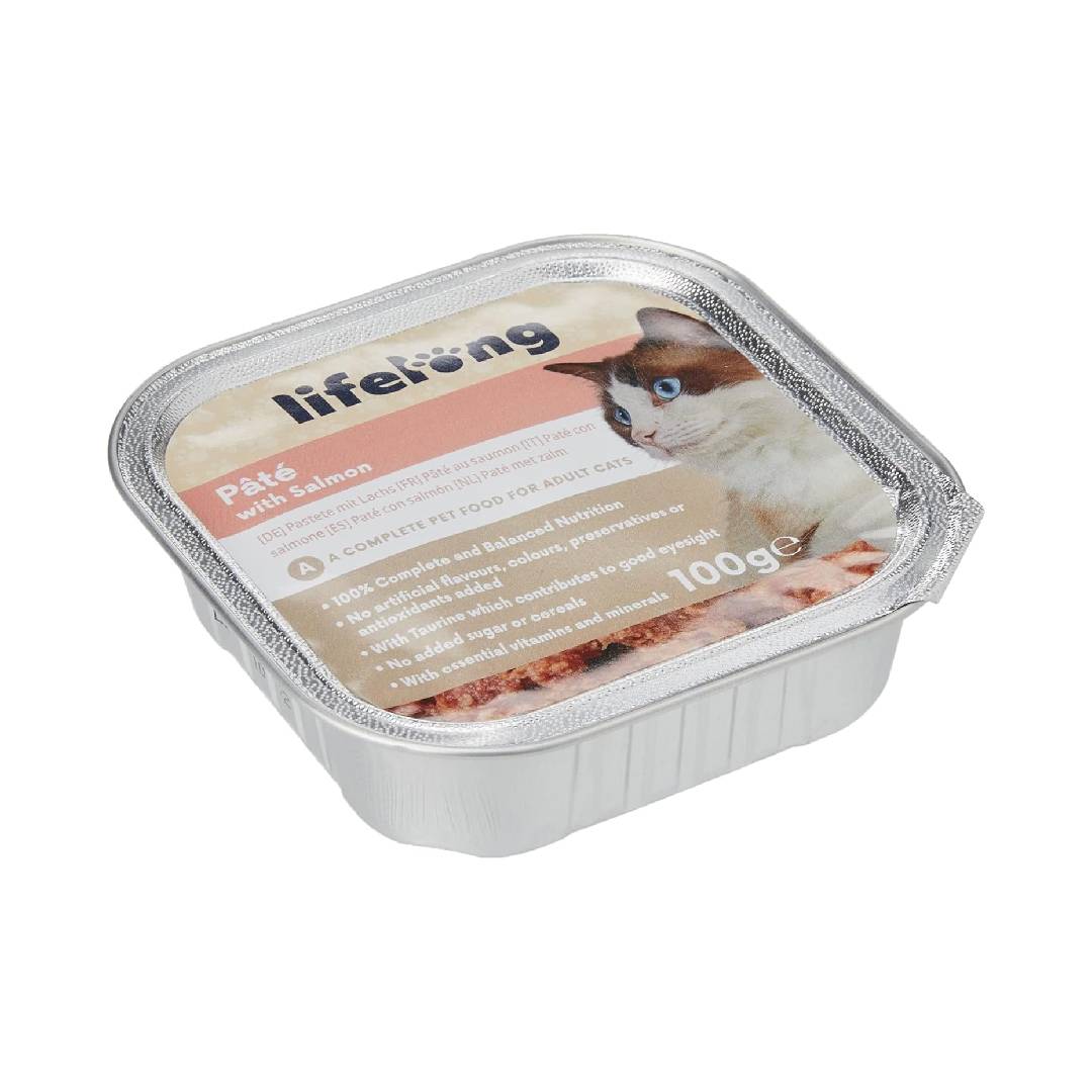 by Amazon Wet Cat Food Pate with Salmon 100g 16 (previously Lifelong)