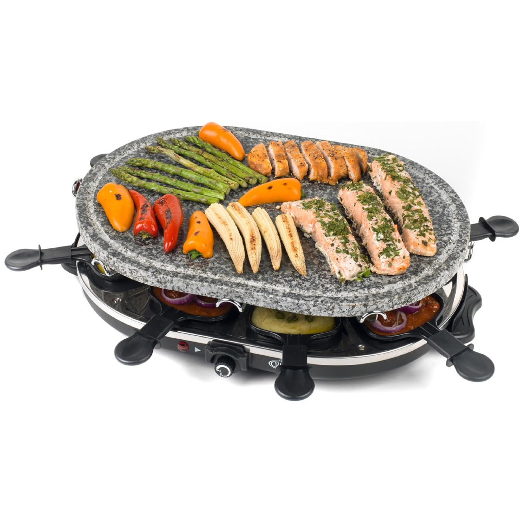 Giles & Posner 8 person raclette grill stone hot plate