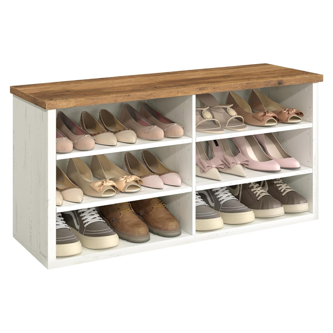 VASAGLE shoe bench with storage