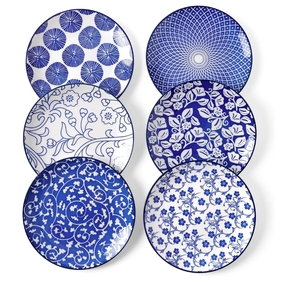 Selamica ceramic dessert plates set of 6