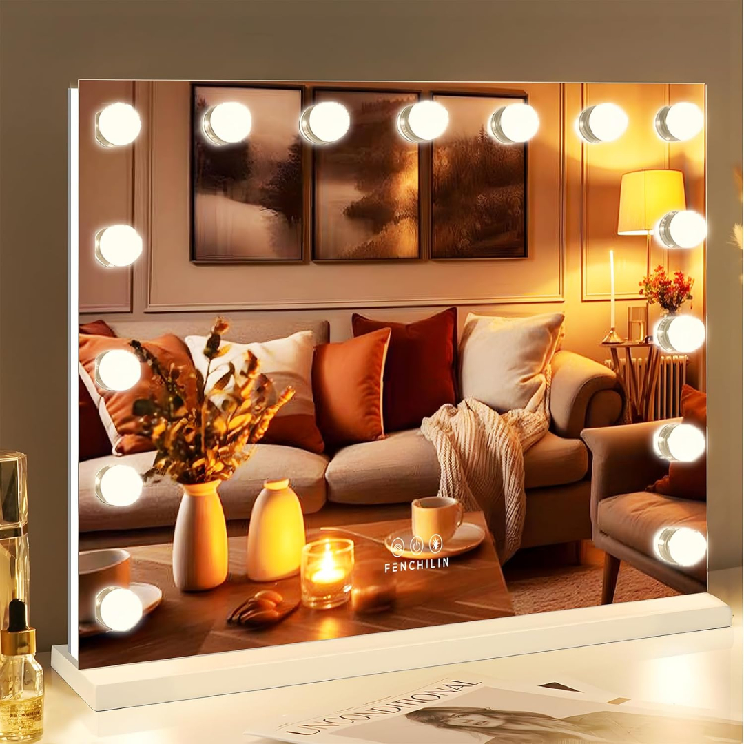 Hollywood vanity mirror with LED lights