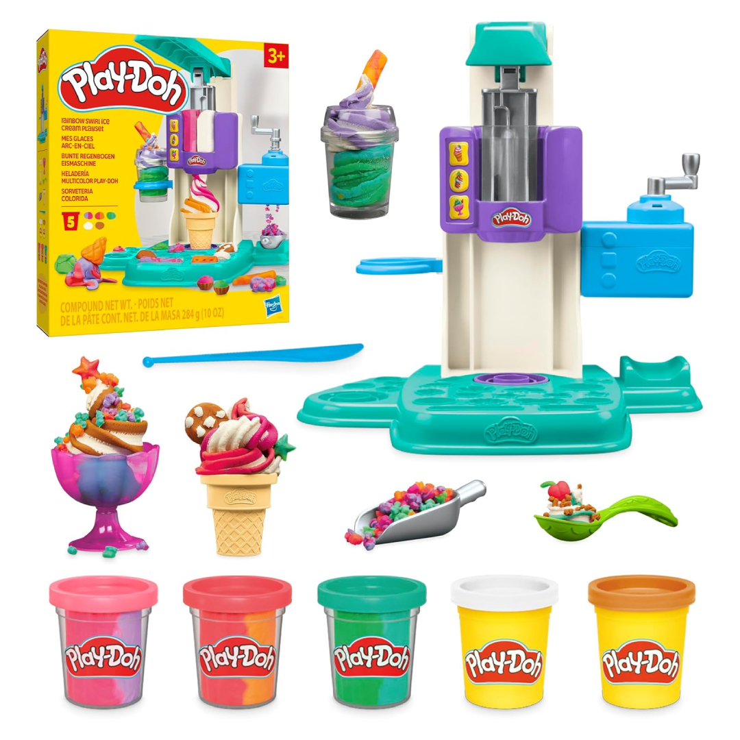 Play Doh Rainbow Swirl Ice Cream Playset