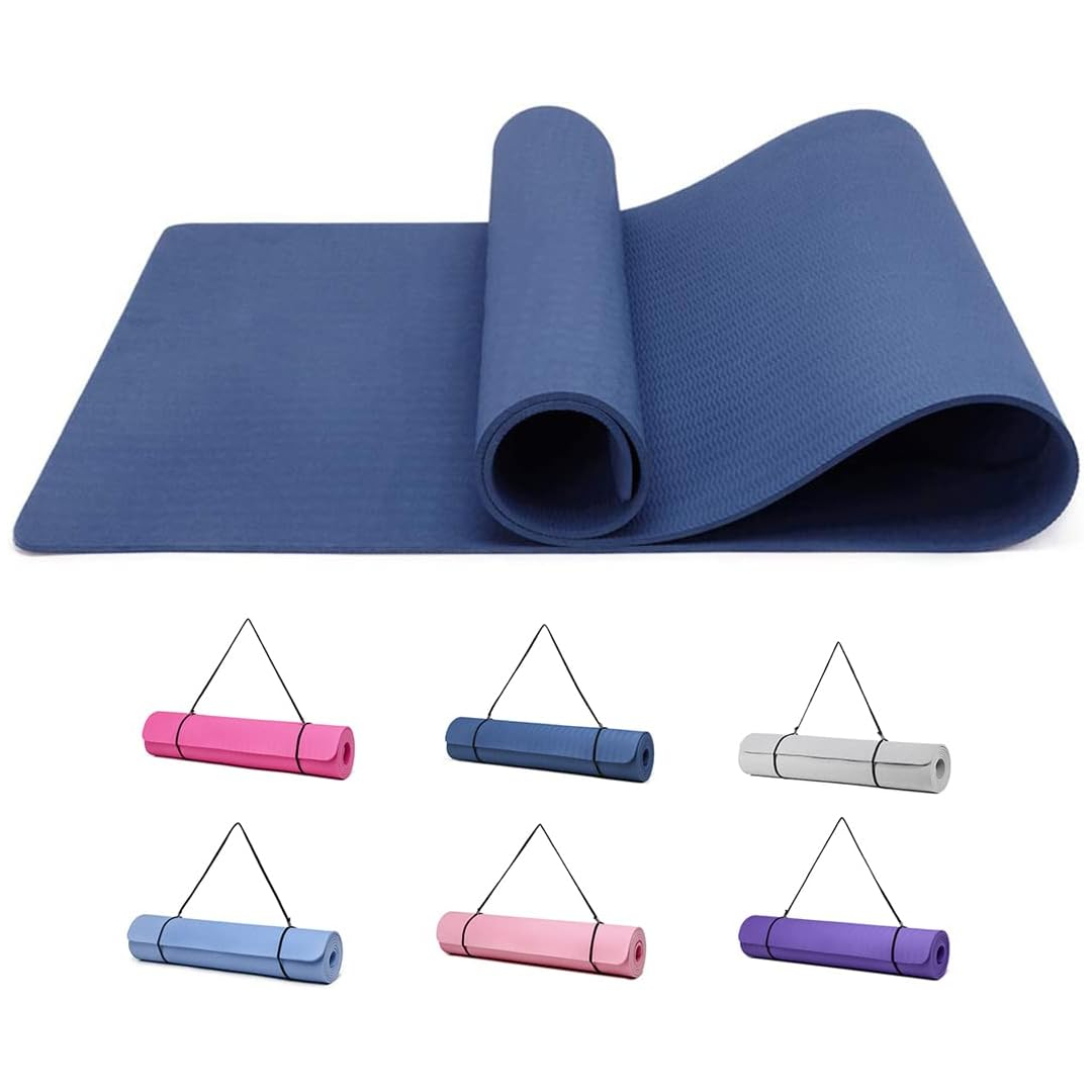 non slip yoga mat with strap