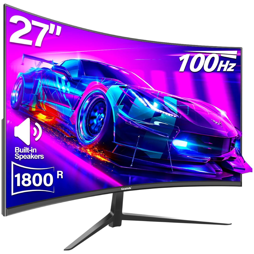 Gawfolk 27 inch curved gaming monitor