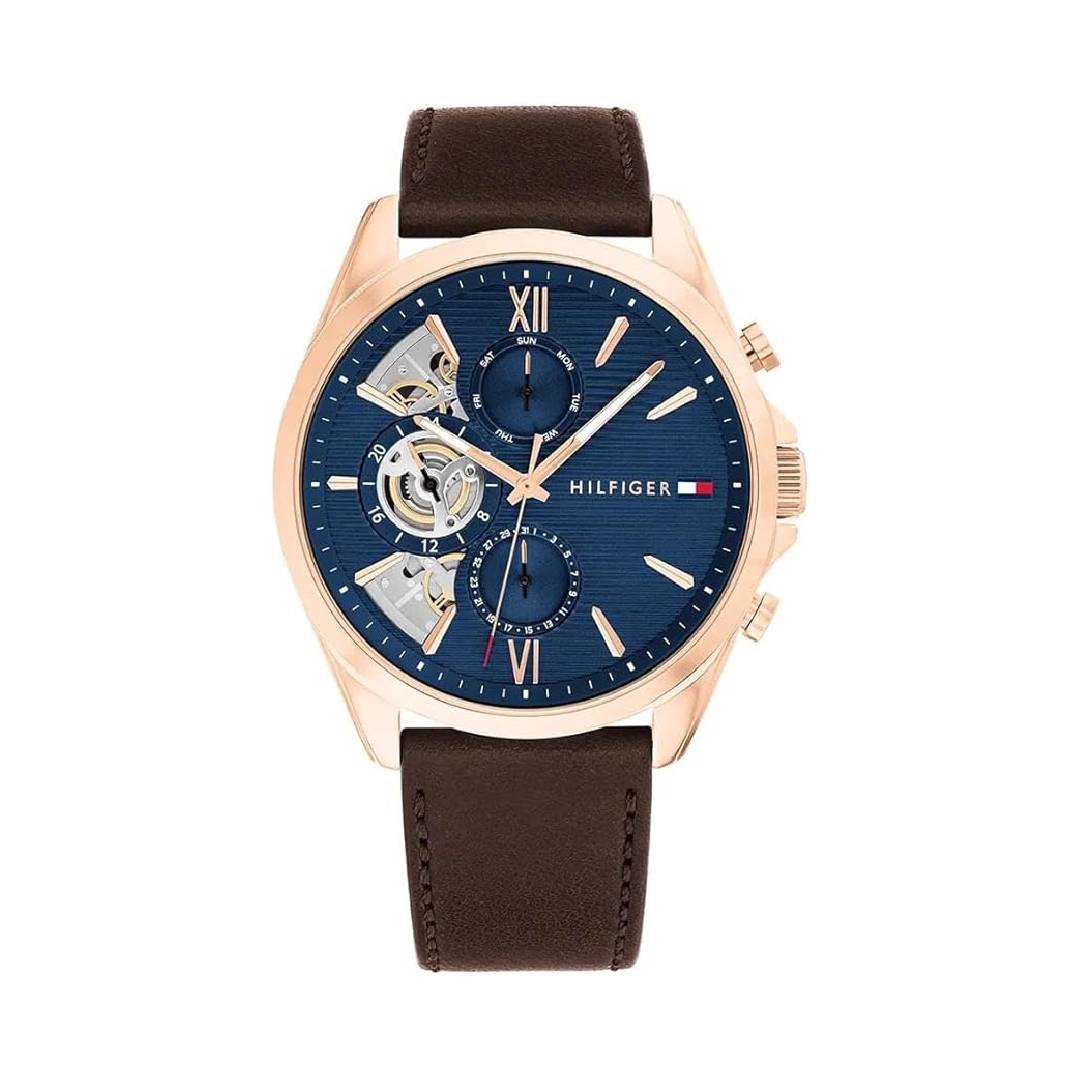 Tommy Hilfiger Analogue Multifunction Quartz Watch for men with Stainless Steel mesh and link bracelet and leather strap