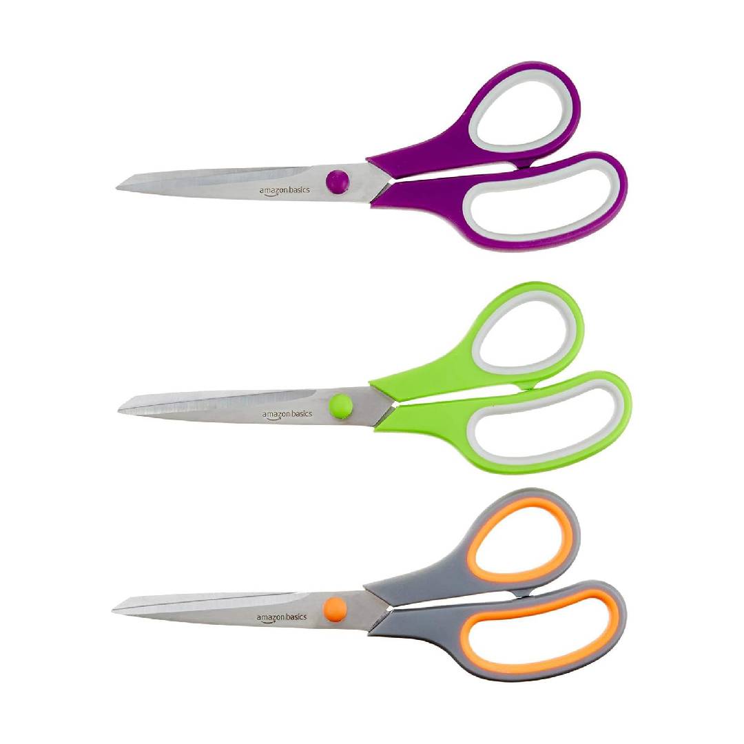 Amazon Basics Multipurpose Stainless Steel Office Scissors