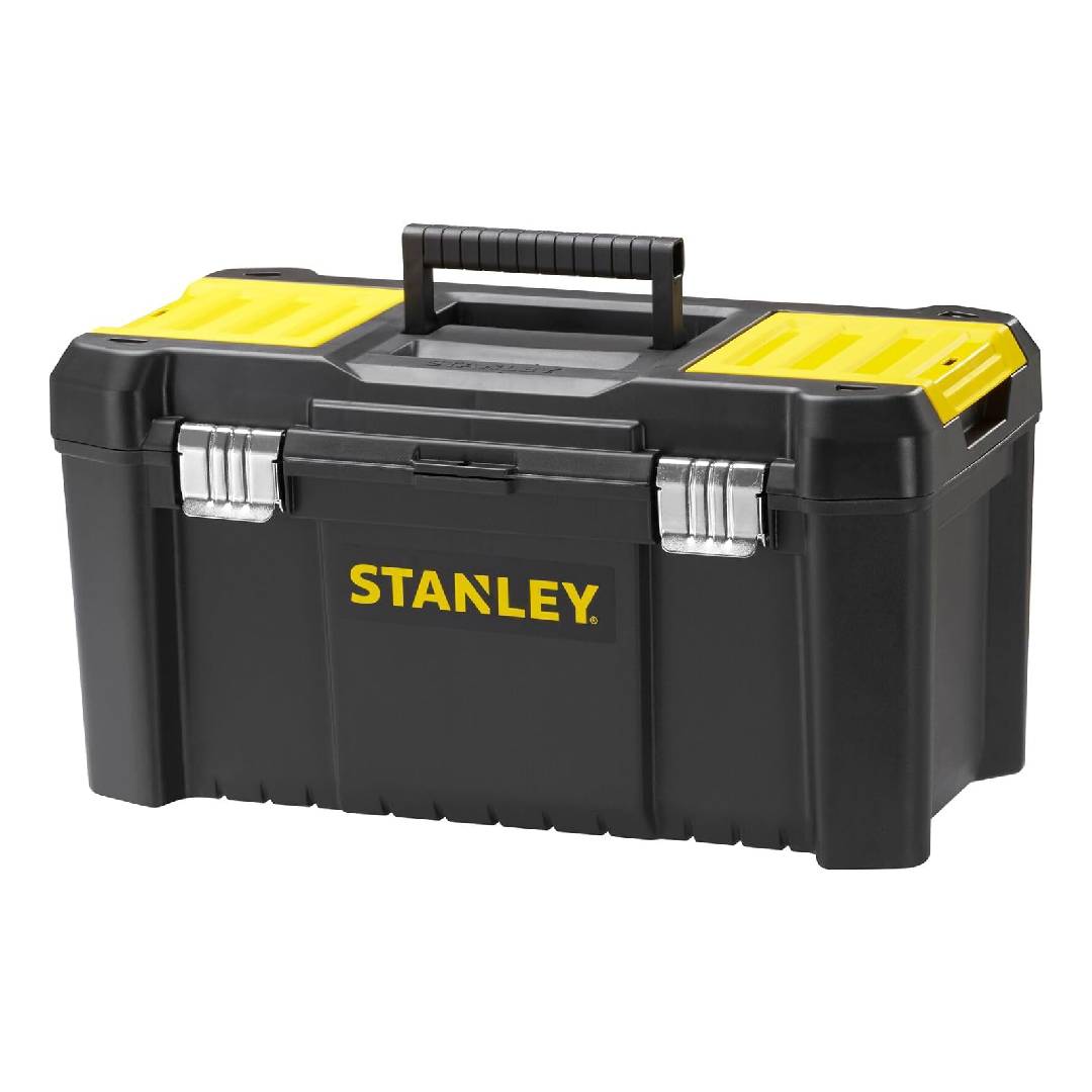 STANLEY STST1-75521 Essential 19 Toolbox with Metal latches, Black/Yellow, Inch