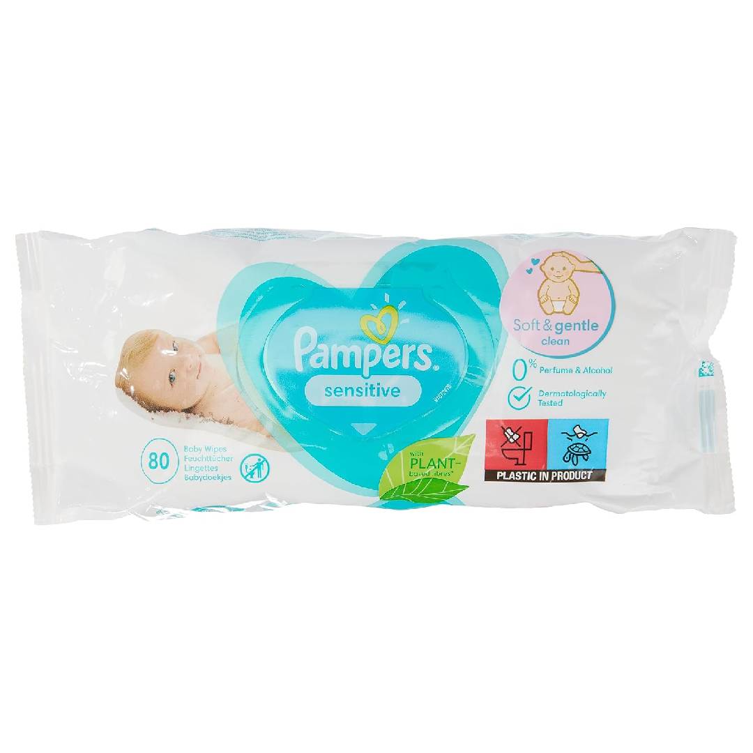 Pampers Sensitive Baby Wipes 80 per pack
