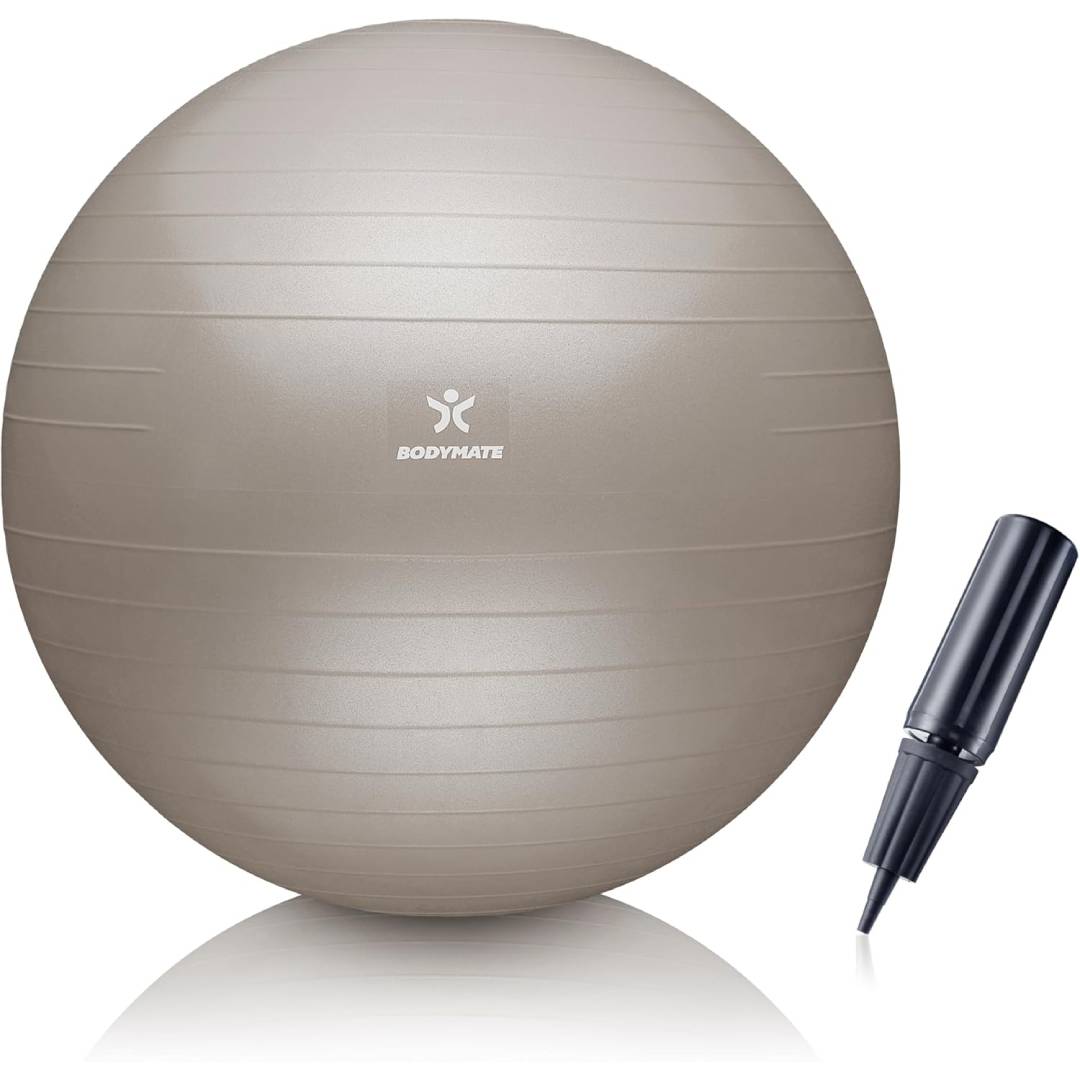 BODYMATE Exercise Ball Sitting Ball Training Ball with Free E-Book Including Air Pump