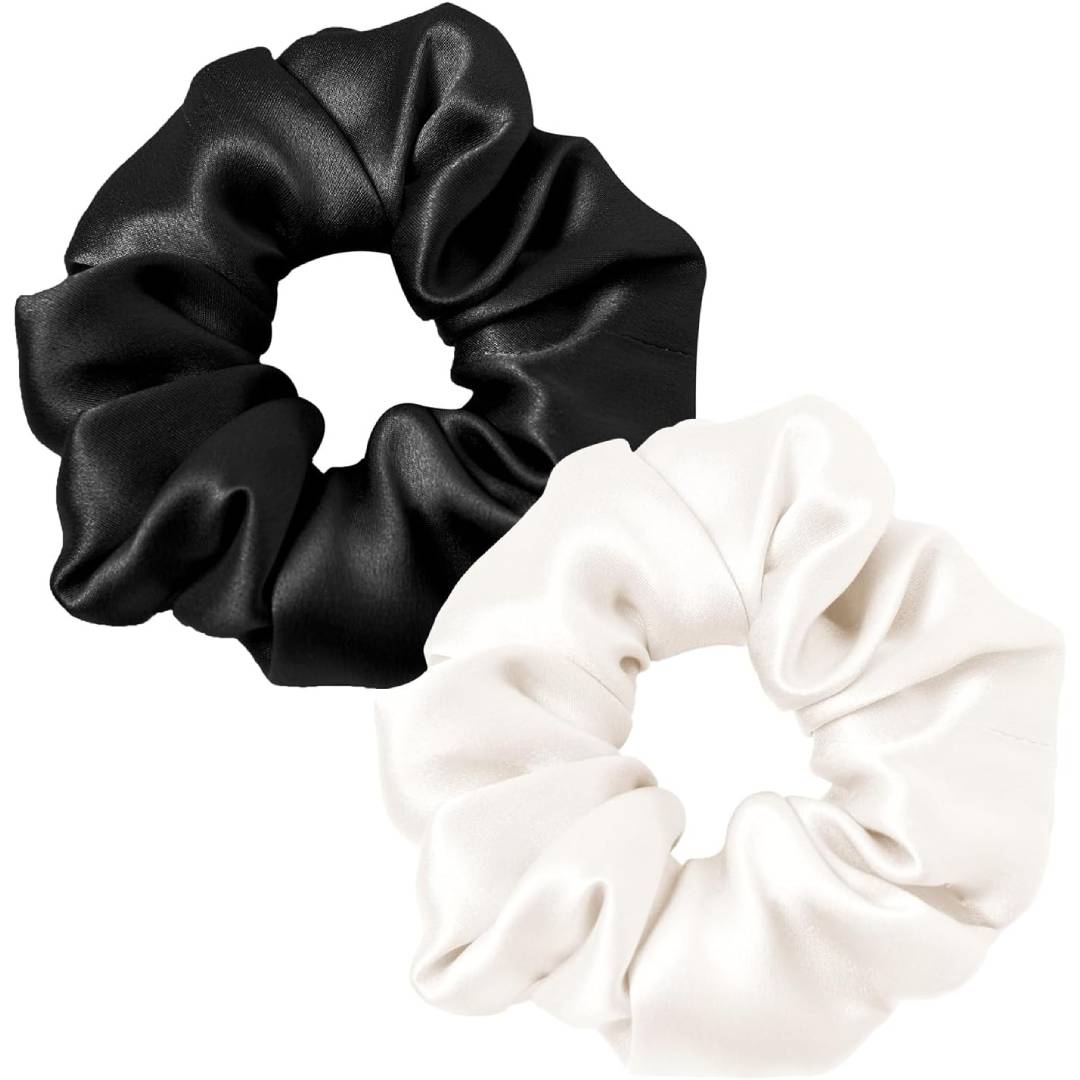 LilySilk Vsco Girl Hair Scrunchie 100% Silk Hair Elastics for Women Girl Hair Bobbles Scrunchies Pure Silk Big Hair Scrunchie