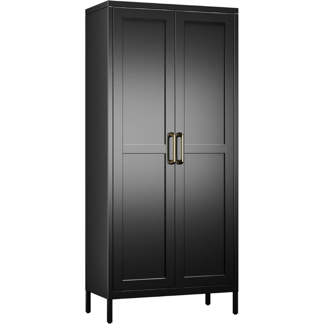 obabo Metal Office Shaker Storage Cabinet with 2 Doors and 3 Adjustable Shelves