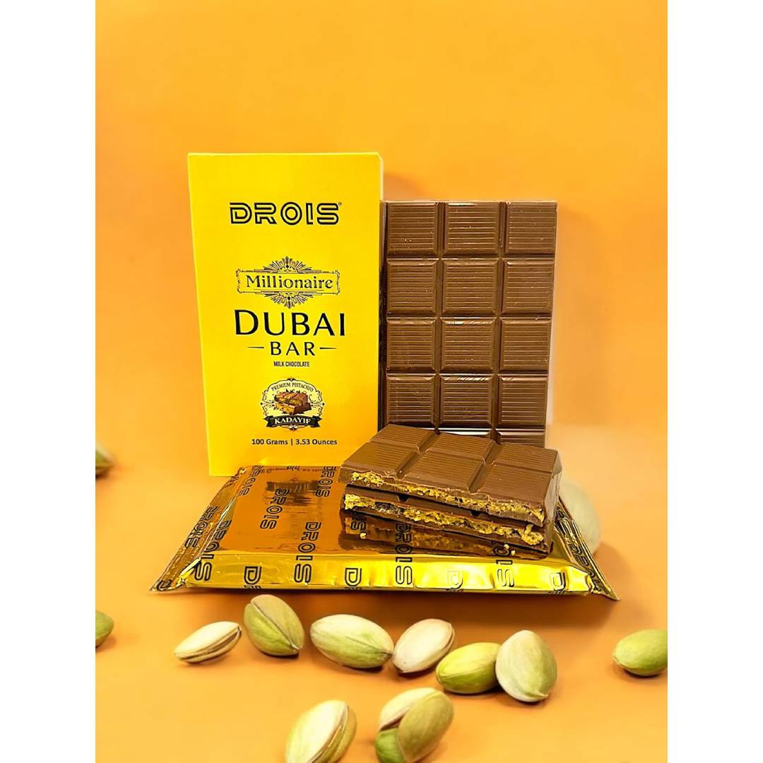 DROIS Millionaire Dubai Chocolate Bar Grand 100g